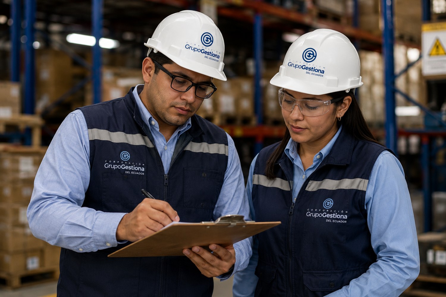 Equipo técnico de Grupo Gestiona realizando consultoría SST en una empresa